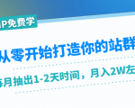 从零开始打造你的站群:1个月只需要你抽出1-2天时间,月入2W左右(25节课)-全网第一网赚项目资源库-中赚网 & 中创网 & 冒泡网 & 福缘网 - 小本轻创业与优质加盟项目首选平台