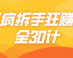 三疯拆手狂赚计,全30计课程-全网第一网赚项目资源库-中赚网 & 中创网 & 冒泡网 & 福缘网 - 小本轻创业与优质加盟项目首选平台