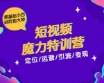 零基础小白进阶到大神《短视频魔力特训营》定位-运营-引流-变现-全网第一网赚项目资源库-中赚网 & 中创网 & 冒泡网 & 福缘网 - 小本轻创业与优质加盟项目首选平台