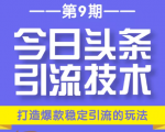 今日头条引流技术第9期,打造爆款稳定引流 百万阅读玩法,收入每月轻松过万-全网第一网赚项目资源库-中赚网 & 中创网 & 冒泡网 & 福缘网 - 小本轻创业与优质加盟项目首选平台