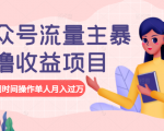 公众号流量主暴利撸收益项目,空闲时间操作单人月入过万-全网第一网赚项目资源库-中赚网 & 中创网 & 冒泡网 & 福缘网 - 小本轻创业与优质加盟项目首选平台