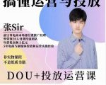 张sir的dou+投放运营课:搞懂运营与投放,全面提升账号的流量运营效率-全网第一网赚项目资源库-中赚网 & 中创网 & 冒泡网 & 福缘网 - 小本轻创业与优质加盟项目首选平台