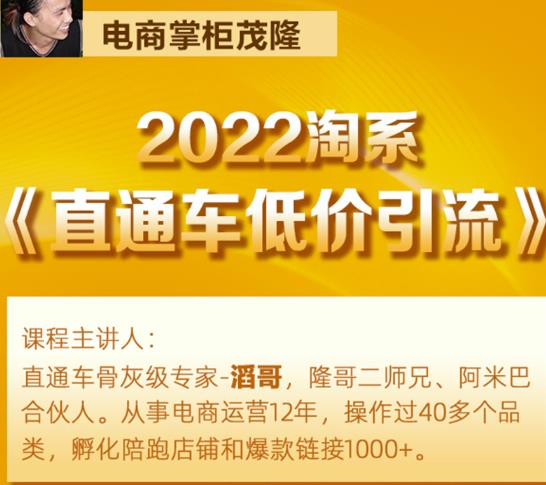 茂隆2022直通车低价引流玩法，教大家如何低投入高回报的直通车玩法-全网第一网赚项目资源库-中赚网 & 中创网 & 冒泡网 & 福缘网 - 小本轻创业与优质加盟项目首选平台