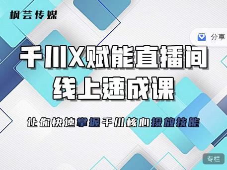 枫芸传媒-线上千川提升课，提升千川认知，提升千川投放效果-全网第一网赚项目资源库-中赚网 & 中创网 & 冒泡网 & 福缘网 - 小本轻创业与优质加盟项目首选平台
