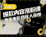 【毒舌电影合伙人亲授】抖音爆款内容涨粉课,5000万抖音大号首次披露涨粉机密-全网第一网赚项目资源库-中赚网 & 中创网 & 冒泡网 & 福缘网 - 小本轻创业与优质加盟项目首选平台