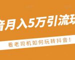 老古董·抖音月入5万引流玩法,看看老司机如何玩转抖音(附赠:抖音另类引流思路)-全网第一网赚项目资源库-中赚网 & 中创网 & 冒泡网 & 福缘网 - 小本轻创业与优质加盟项目首选平台