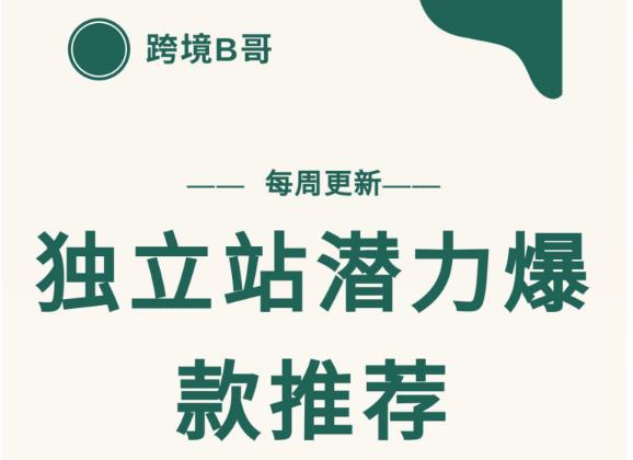 【跨境B哥】独立站潜力爆款选品推荐，测款出单率高达百分之80-全网第一网赚项目资源库-中赚网 & 中创网 & 冒泡网 & 福缘网 - 小本轻创业与优质加盟项目首选平台