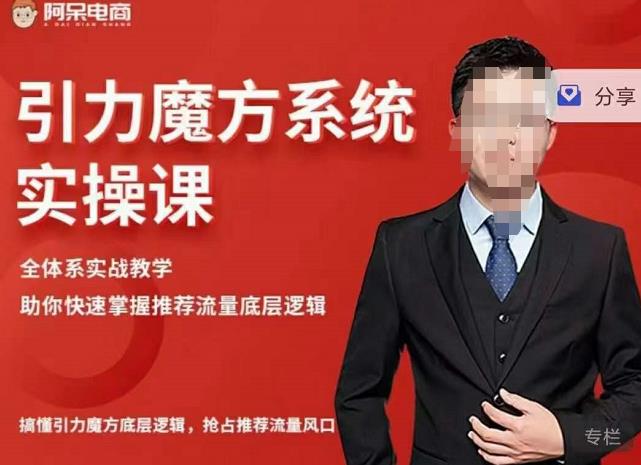 阿呆-引力魔方系统实操课，全体系实战教学，助你快速掌握推荐流量底层逻辑-全网第一网赚项目资源库-中赚网 & 中创网 & 冒泡网 & 福缘网 - 小本轻创业与优质加盟项目首选平台