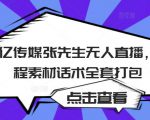 聚亿传媒张先生无人直播,教程素材话术全套打包-全网第一网赚项目资源库-中赚网 & 中创网 & 冒泡网 & 福缘网 - 小本轻创业与优质加盟项目首选平台