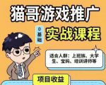 猫哥·游戏推广实战课程,单视频收益达6位数,从0到1成为优质游戏达人-全网第一网赚项目资源库-中赚网 & 中创网 & 冒泡网 & 福缘网 - 小本轻创业与优质加盟项目首选平台