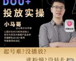 小马哥-Dou+投放实操课,抖加投放,随心推,付费起号逻辑,打破低播放转化-全网第一网赚项目资源库-中赚网 & 中创网 & 冒泡网 & 福缘网 - 小本轻创业与优质加盟项目首选平台