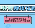 玩转微信视频号赚钱:小白变大咖涨粉百万实现快速变现1000万的现金流-全网第一网赚项目资源库-中赚网 & 中创网 & 冒泡网 & 福缘网 - 小本轻创业与优质加盟项目首选平台
