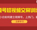 视频号短视频文案训练营:0基础小白如何建立视频号,上热门,能卖货!-全网第一网赚项目资源库-中赚网 & 中创网 & 冒泡网 & 福缘网 - 小本轻创业与优质加盟项目首选平台