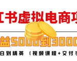 小红书虚拟电商项目：从小白到精英 月收益5000到30000 (视频课程+交付手册)-全网第一网赚项目资源库-中赚网 & 中创网 & 冒泡网 & 福缘网 - 小本轻创业与优质加盟项目首选平台