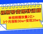 21天视频号变现特训营:单视频播放量2亿+3个月涨粉30w+变现20w+(第14期)-全网第一网赚项目资源库-中赚网 & 中创网 & 冒泡网 & 福缘网 - 小本轻创业与优质加盟项目首选平台
