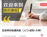 后浪带你纵横闲鱼(入门+进阶+大神),闲鱼最新玩法,简单粗暴-全网第一网赚项目资源库-中赚网 & 中创网 & 冒泡网 & 福缘网 - 小本轻创业与优质加盟项目首选平台