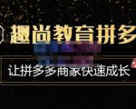 趣尚教育·拼多多运营实操VIP特训营,让拼多多商家快速成长-价值3180元-全网第一网赚项目资源库-中赚网 & 中创网 & 冒泡网 & 福缘网 - 小本轻创业与优质加盟项目首选平台