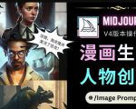 Midjourney V4版本操作教程:2个简单参数,完成漫画生成,人物创建-全网第一网赚项目资源库-中赚网 & 中创网 & 冒泡网 & 福缘网 - 小本轻创业与优质加盟项目首选平台