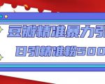 豆瓣精准暴力引流,日引精准粉500+【12课时】-全网第一网赚项目资源库-中赚网 & 中创网 & 冒泡网 & 福缘网 - 小本轻创业与优质加盟项目首选平台