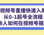 视频号直播快速入局:从0-1起号全流程,新人如何在视频号掘金-全网第一网赚项目资源库-中赚网 & 中创网 & 冒泡网 & 福缘网 - 小本轻创业与优质加盟项目首选平台
