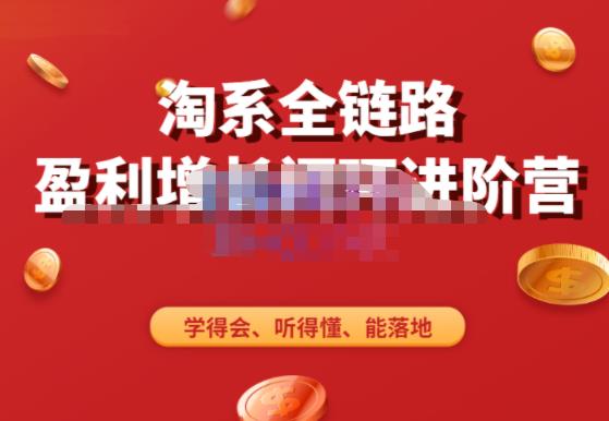 淘系全链路盈利增长闭环进阶营，融合全店动销，学得会、听得懂、能落地！-全网第一网赚项目资源库-中赚网 & 中创网 & 冒泡网 & 福缘网 - 小本轻创业与优质加盟项目首选平台