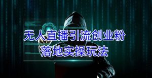 外面收费3980的无人直播引流创业粉落地实操玩法,单日引100+精准创业粉-全网第一网赚项目资源库-中赚网 & 中创网 & 冒泡网 & 福缘网 - 小本轻创业与优质加盟项目首选平台