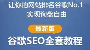 谷歌SEO实战教程:如何让你的网站在谷歌排名第一,内容从入门到高阶,适合个人及团队-全网第一网赚项目资源库-中赚网 & 中创网 & 冒泡网 & 福缘网 - 小本轻创业与优质加盟项目首选平台