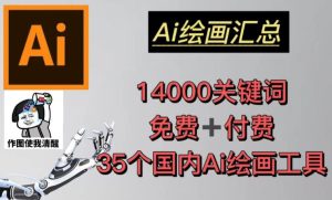 AI绘画汇总14000关键词+35个国内AI绘画工具(兔费+付费)头像壁纸不用愁-全网第一网赚项目资源库-中赚网 & 中创网 & 冒泡网 & 福缘网 - 小本轻创业与优质加盟项目首选平台