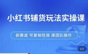 小红书铺货玩法实操课,流量大,竞争小,非常好做,新赛道,可复制性强,可团队操作-全网第一网赚项目资源库-中赚网 & 中创网 & 冒泡网 & 福缘网 - 小本轻创业与优质加盟项目首选平台