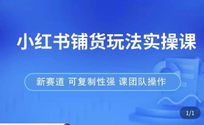 小红书铺货玩法实操课，流量大，竞争小，非常好做，新赛道，可复制性强，可团队操作-全网第一网赚项目资源库-中赚网 & 中创网 & 冒泡网 & 福缘网 - 小本轻创业与优质加盟项目首选平台