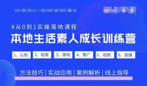 抖音本地生活素人成长训练营,从0到1实操落地课程,方法技巧|实战应用|案例解析-全网第一网赚项目资源库-中赚网 & 中创网 & 冒泡网 & 福缘网 - 小本轻创业与优质加盟项目首选平台