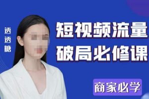 2023最新透糖短视频流量破局必修课——商家必学-全网第一网赚项目资源库-中赚网 & 中创网 & 冒泡网 & 福缘网 - 小本轻创业与优质加盟项目首选平台