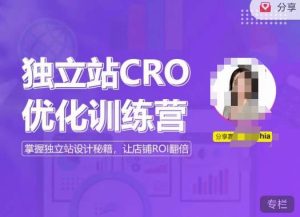 独立站CRO优化训练营,掌握独立站设计秘籍,打造高转化的独立站,让店铺ROI翻倍-全网第一网赚项目资源库-中赚网 & 中创网 & 冒泡网 & 福缘网 - 小本轻创业与优质加盟项目首选平台