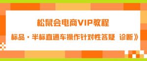 松鼠会电商VIP教程：松鼠《付费推广标品·半标直通车操作针对性答疑&诊断》-全网第一网赚项目资源库-中赚网 & 中创网 & 冒泡网 & 福缘网 - 小本轻创业与优质加盟项目首选平台