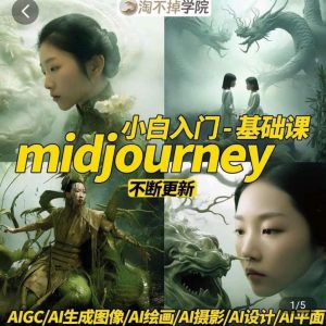 淘不掉学院·midjourney小白入门基础，​AI摄影+AI设计+AI绘画-AIGC作图-全网第一网赚项目资源库-中赚网 & 中创网 & 冒泡网 & 福缘网 - 小本轻创业与优质加盟项目首选平台