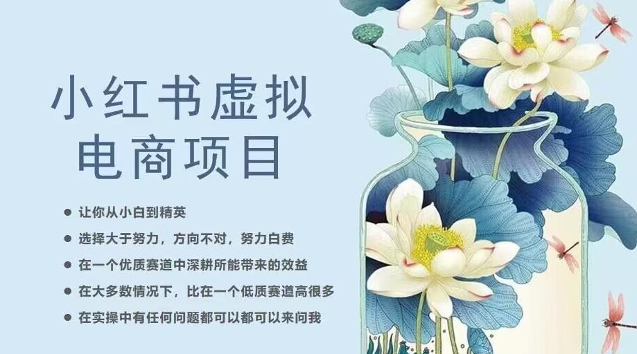 小红书虚拟电商从0到1，让你从小白到精英（20节实操课程）-全网第一网赚项目资源库-中赚网 & 中创网 & 冒泡网 & 福缘网 - 小本轻创业与优质加盟项目首选平台