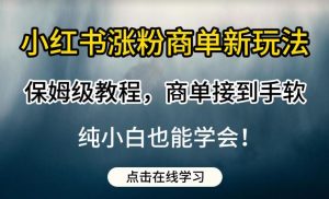 小红书涨粉商单新玩法，保姆级教程，商单接到手软，纯小白也能学会【揭秘】-全网第一网赚项目资源库-中赚网 & 中创网 & 冒泡网 & 福缘网 - 小本轻创业与优质加盟项目首选平台
