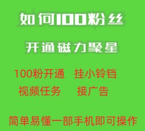 最新外面收费398的快手100粉开通磁力聚星方法操作简单秒开-全网第一网赚项目资源库-中赚网 & 中创网 & 冒泡网 & 福缘网 - 小本轻创业与优质加盟项目首选平台