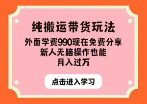 纯搬运带货玩法，外面学费990现在免费分享，新人无脑操作也能月入过万【揭秘】-全网第一网赚项目资源库-中赚网 & 中创网 & 冒泡网 & 福缘网 - 小本轻创业与优质加盟项目首选平台