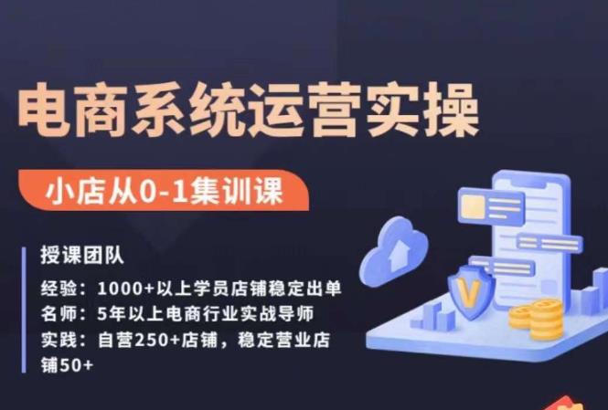 抖店精细化运营全案课，抖音​小店从0-1集训营，电商系统运营实操课-全网第一网赚项目资源库-中赚网 & 中创网 & 冒泡网 & 福缘网 - 小本轻创业与优质加盟项目首选平台