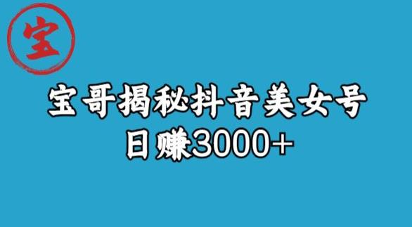 宝哥揭秘抖音美女号玩法，日赚3000+【揭秘】-全网第一网赚项目资源库-中赚网 & 中创网 & 冒泡网 & 福缘网 - 小本轻创业与优质加盟项目首选平台