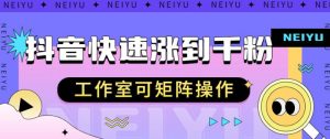抖音快速涨粉秘籍,教你如何快速涨到千粉,工作室可矩阵操作【揭秘】-全网第一网赚项目资源库-中赚网 & 中创网 & 冒泡网 & 福缘网 - 小本轻创业与优质加盟项目首选平台