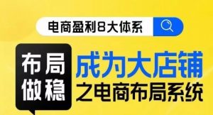 八大体系布局篇·布局做稳,成为大店的电商布局线上课-全网第一网赚项目资源库-中赚网 & 中创网 & 冒泡网 & 福缘网 - 小本轻创业与优质加盟项目首选平台