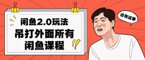 闲鱼2.0玩法单号每天日入2000,吊打市面所有课程-全网第一网赚项目资源库-中赚网 & 中创网 & 冒泡网 & 福缘网 - 小本轻创业与优质加盟项目首选平台