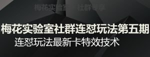 梅花实验室社群连怼玩法第五期,视频号连怼玩法最新卡特效技术-全网第一网赚项目资源库-中赚网 & 中创网 & 冒泡网 & 福缘网 - 小本轻创业与优质加盟项目首选平台