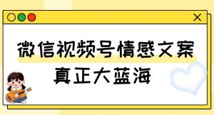 视频号情感文案,真正大蓝海,简单操作,新手小白轻松上手(教程+素材)【揭秘】-全网第一网赚项目资源库-中赚网 & 中创网 & 冒泡网 & 福缘网 - 小本轻创业与优质加盟项目首选平台