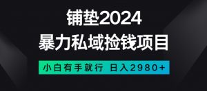 暴力私域捡钱项目，小白无脑操作，日入2980【揭秘】-全网第一网赚项目资源库-中赚网 & 中创网 & 冒泡网 & 福缘网 - 小本轻创业与优质加盟项目首选平台
