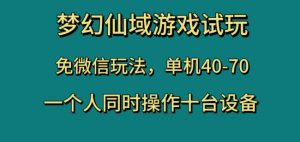 梦幻仙域游戏试玩,免微信玩法,单机40-70,一个人同时操作十台设备【揭秘】-全网第一网赚项目资源库-中赚网 & 中创网 & 冒泡网 & 福缘网 - 小本轻创业与优质加盟项目首选平台