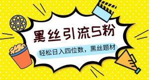 S粉变现,轻松日入四位数,黑丝题材+情感话术【揭秘】-全网第一网赚项目资源库-中赚网 & 中创网 & 冒泡网 & 福缘网 - 小本轻创业与优质加盟项目首选平台