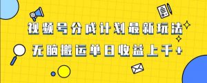 视频号最新爆火赛道玩法，只需无脑搬运，轻松过原创，单日收益上千【揭秘】-全网第一网赚项目资源库-中赚网 & 中创网 & 冒泡网 & 福缘网 - 小本轻创业与优质加盟项目首选平台